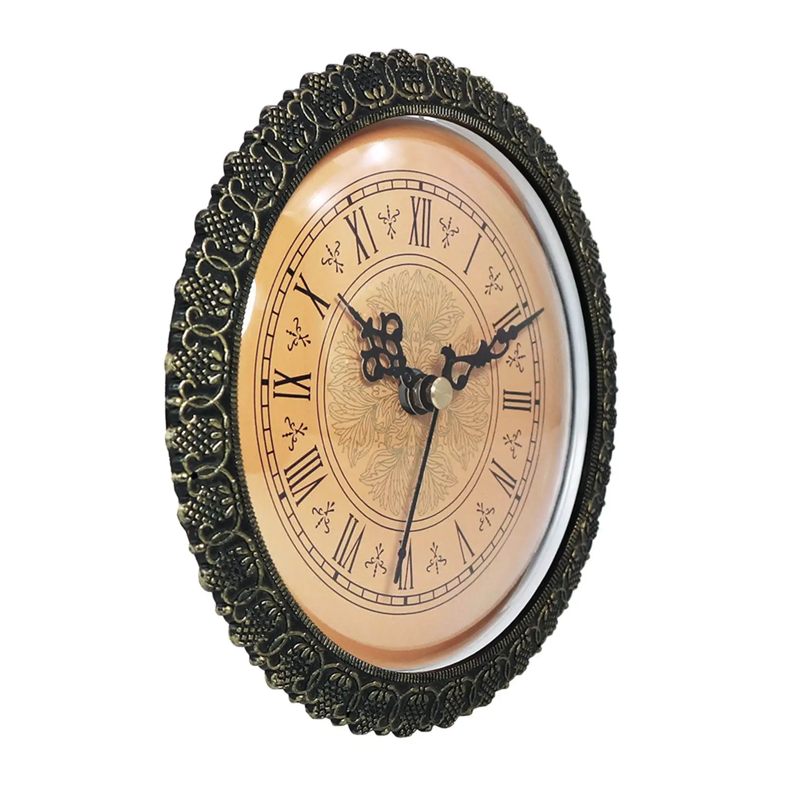 

Round Clock Insert Silent Movement Antique Style 150mm Miniature Clock Roman Numeral DIY Classic Clock Movement for Home Decor