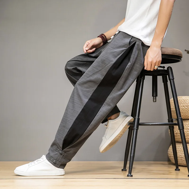 Autumn New Chinese Style Mens Pants Large Loose Linen Nine Point Pants Retro Cotton Linen Pants Coil Buckle Plus Size
Autumn New Chinese Style Mens Pants Large Loose Linen Nine Point Pants Retro Cotton Linen Pants Coil Buckle Plus Size