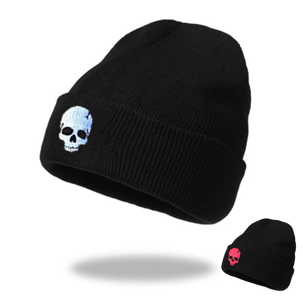 Unisex Winter Acrylic Cartoon Skull Embroidery Knitted Windproof Warm Beanies Cap Men Women Punk Hip Hop Outdoor Cold Hat W137
Unisex Winter Acrylic Cartoon Skull Embroidery Knitted Windproof Warm Beanies Cap Men Women Punk Hip Hop Outdoor Cold Hat W137