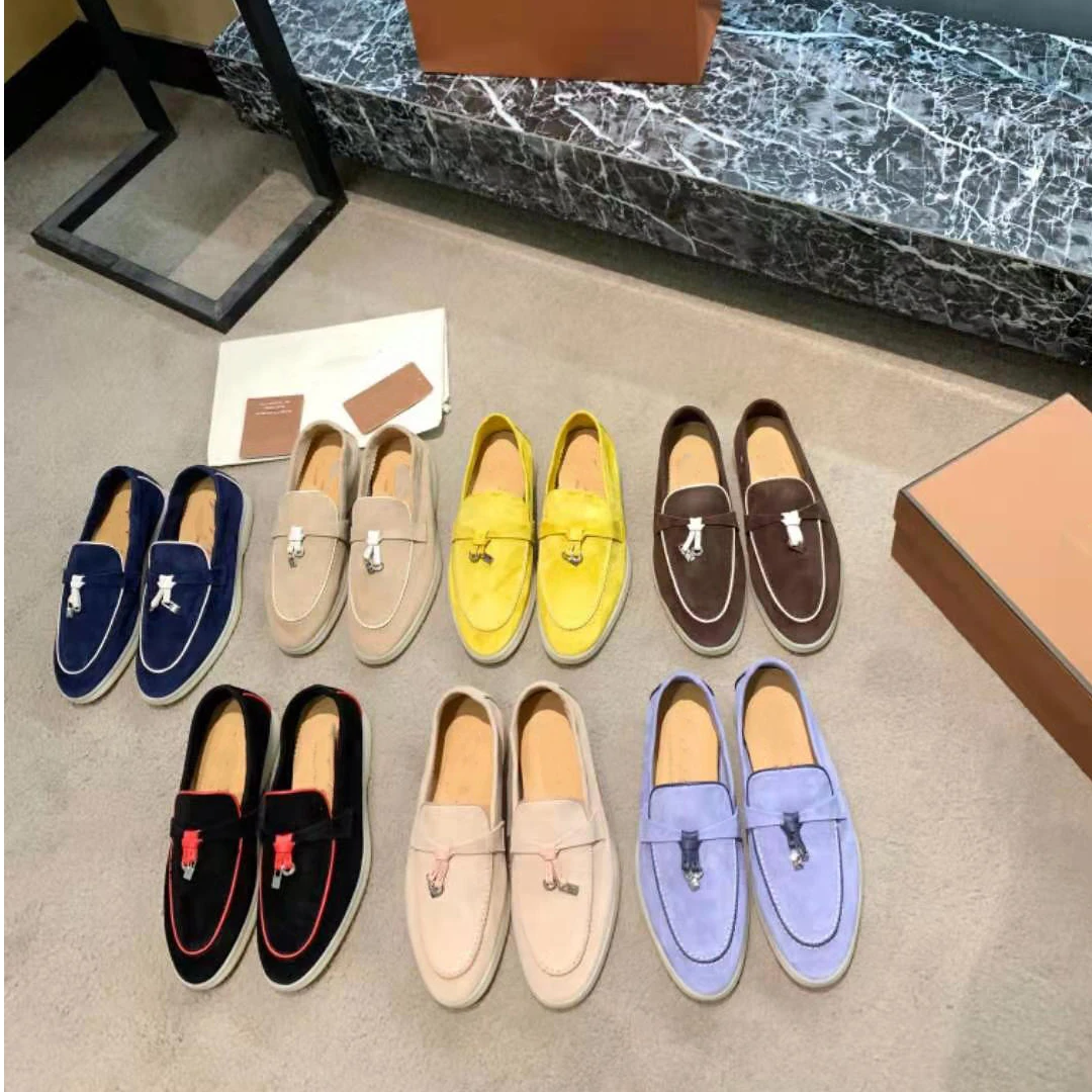 Vallu 2020 autumn sheepskin beanie shoes women's all-match soft sole leather arch color matching, comfortable, suede loafers
Vallu 2020 autumn sheepskin beanie shoes women's all-match soft sole leather arch color matching, comfortable, suede loafers