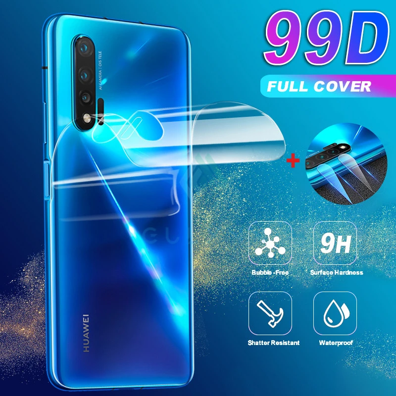 Гидрогелевая пленка 2-в-1 99D полное покрытие для Huawei P30 P40 Mate 30 Lite Pro Honor 20 20Pro 9X 8X 15H