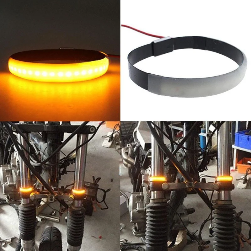 Universal Motorcycle Turn Signal Light 12V LED Fork Turn Signal Strip Light Flashing Amber Lamp 120 Degree Fork Angle Led Lamp
Universal Motorcycle Turn Signal Light 12V LED Fork Turn Signal Strip Light Flashing Amber Lamp 120 Degree Fork Angle Led Lamp