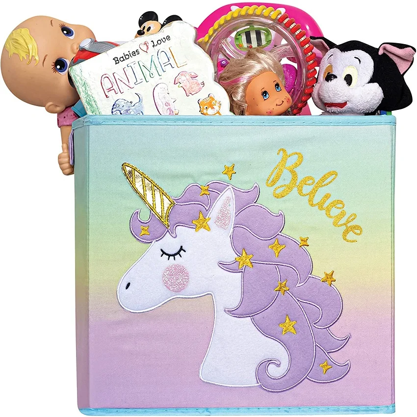 New Unicorn Storage bins Foldable Folding Cube Boxes for Shelves Storage Box Decorative Kids Toys Organizer Rainbow Container
New Unicorn Storage bins Foldable Folding Cube Boxes for Shelves Storage Box Decorative Kids Toys Organizer Rainbow Container