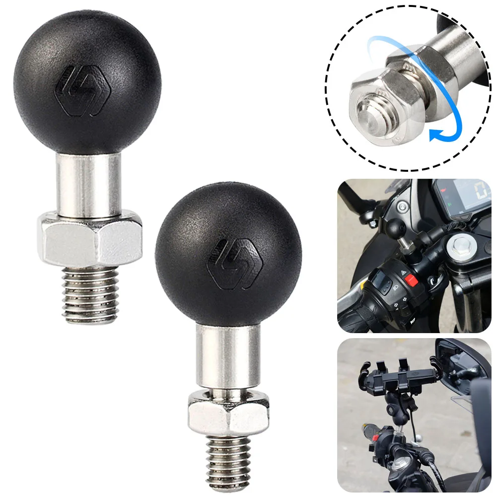 Motorcycle Handlebar Rail Mount M8 M10 Ball Mount Base Adapter 25mm Ball Head Screw On Mount for Action Camera Phone Holder
Motorcycle Handlebar Rail Mount M8 M10 Ball Mount Base Adapter 25mm Ball Head Screw On Mount for Action Camera Phone Holder
