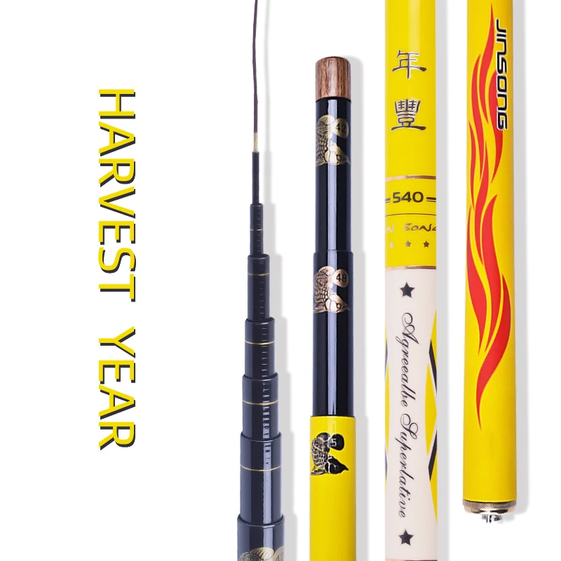 Jinsong Bumper-Year Super Stiff Tele Pole Fast Carbon Telescopic Fishing Rods 4.5m5.4m6.3m7.2m Stream Rod for Carp Light Weight
Jinsong Bumper-Year Super Stiff Tele Pole Fast Carbon Telescopic Fishing Rods 4.5m5.4m6.3m7.2m Stream Rod for Carp Light Weight