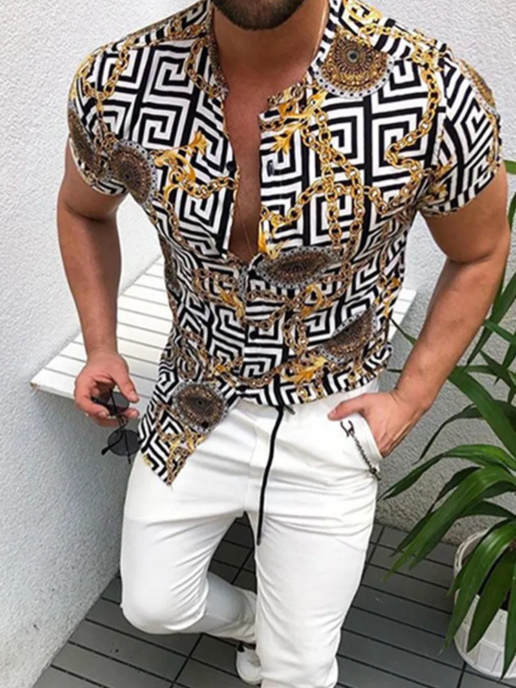 Nation Style Summer Man Shirt 2020 Mens Ethnic Printed Stand Collar Stripe Short Sleeve Loose Hawaiian Henley Casual Shirt BE4
Nation Style Summer Man Shirt 2020 Mens Ethnic Printed Stand Collar Stripe Short Sleeve Loose Hawaiian Henley Casual Shirt BE4