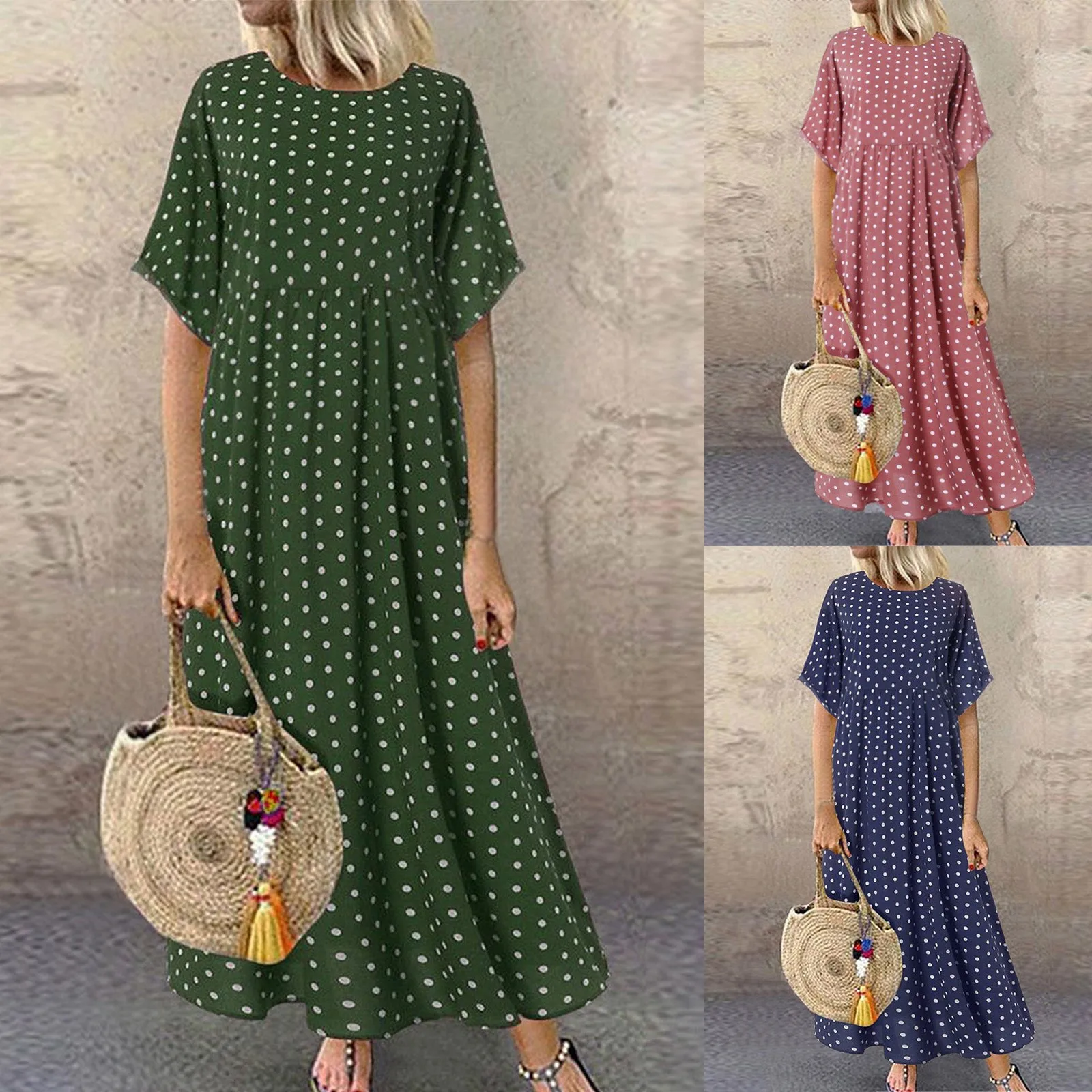 Sagace Dresses For Women 2021 Causal Short Sleeve Polka Dot Printed Dress Retro Beach Dress Plus Size Vintage Casual Sundress#G
Sagace Dresses For Women 2021 Causal Short Sleeve Polka Dot Printed Dress Retro Beach Dress Plus Size Vintage Casual Sundress#G