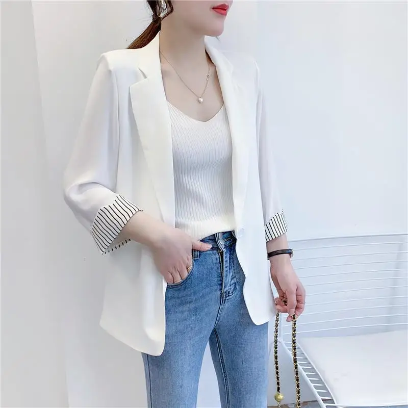 New Spring Summer Women's Jacket 2021 Lady Slim Blazer Women Casual Fashion Designer Brand Seven Points Sleeve Coat Plus Size4XL
New Spring Summer Women's Jacket 2021 Lady Slim Blazer Women Casual Fashion Designer Brand Seven Points Sleeve Coat Plus Size4XL