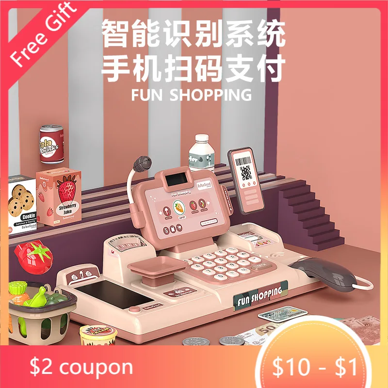 Children's pretending toys simulation scanning credit card cash register with calculator supermarket shopping toy set
Children's pretending toys simulation scanning credit card cash register with calculator supermarket shopping toy set