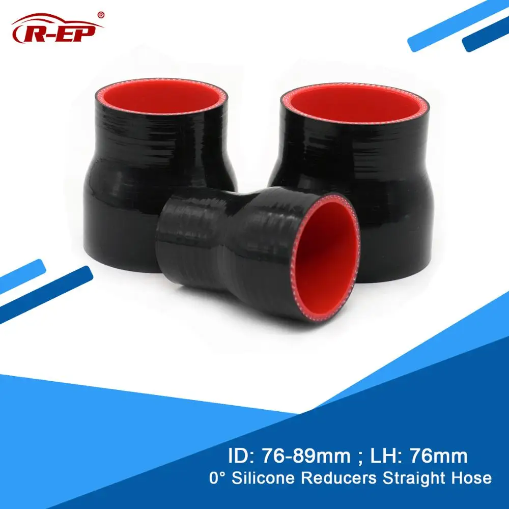 

R-EP 0 degree Reducers Straight Silicone Hose/Tube Air Intake 76-89MM Cold Air intake Pipe High Pressure New Silicone Flexible