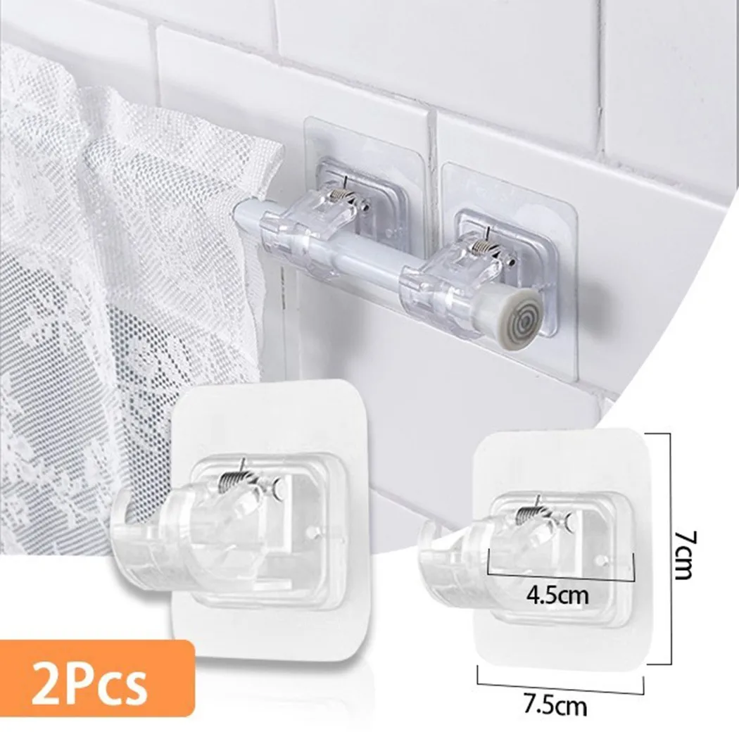 2PCS Nail-free Adjustable Rod Bracket Holder Curtain Rod Shelf Bracket Wall Mounted Curtain Fixed Clip Hanging Rack Hook
2PCS Nail-free Adjustable Rod Bracket Holder Curtain Rod Shelf Bracket Wall Mounted Curtain Fixed Clip Hanging Rack Hook