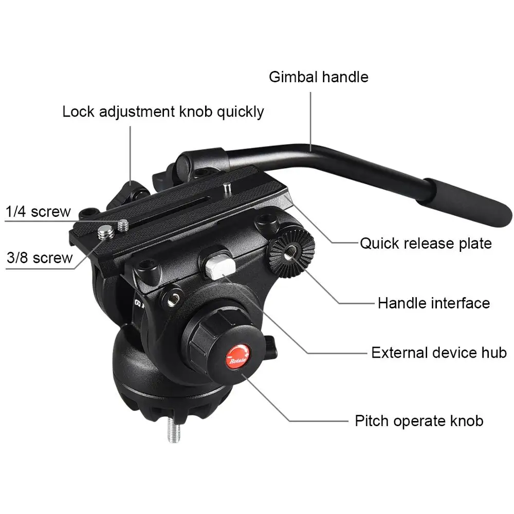 PULUZ Professional Heavy Duty Video Camcorder Aluminum Alloy Tripod with Fluid Drag Head for DSLR / SLR Camera Tripod Stand
PULUZ Professional Heavy Duty Video Camcorder Aluminum Alloy Tripod with Fluid Drag Head for DSLR / SLR Camera Tripod Stand