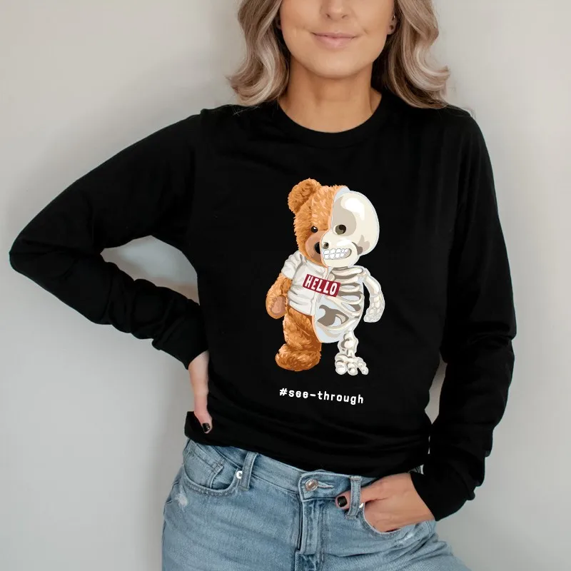 100% Cotton Skull Bear Pullover Long Sleeve Hoodie Women's Autumn And Winter Leisure Couple Sports Shirt Women's Base Shirt XXL
100% Cotton Skull Bear Pullover Long Sleeve Hoodie Women's Autumn And Winter Leisure Couple Sports Shirt Women's Base Shirt XXL