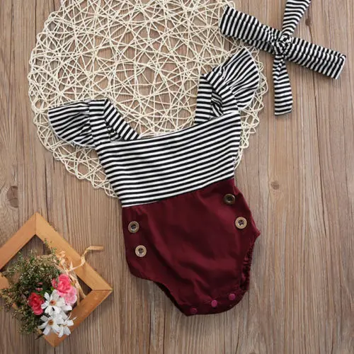 0-2 Years Old Newborn Kids Baby Girl clothes striped sleeveless pacthwork Jumpsuit Bodysuit+Headband Clothes Outfits
0-2 Years Old Newborn Kids Baby Girl clothes striped sleeveless pacthwork Jumpsuit Bodysuit+Headband Clothes Outfits