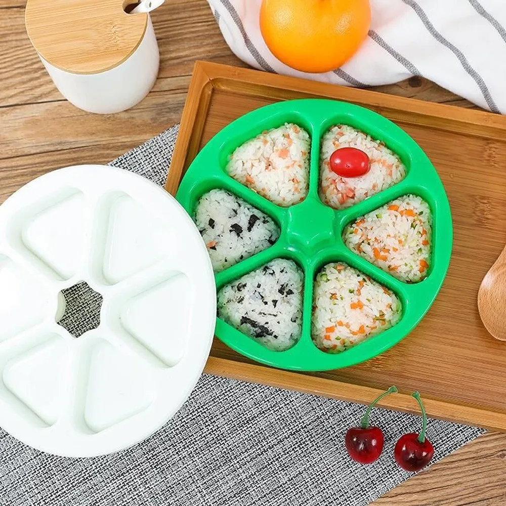 6 Holes DIY Sushi Mold Onigiri Press Molding Rice Ball Making Sushi Mould Bento Stencil Maker Tools Home Kitchen Accessories
6 Holes DIY Sushi Mold Onigiri Press Molding Rice Ball Making Sushi Mould Bento Stencil Maker Tools Home Kitchen Accessories
