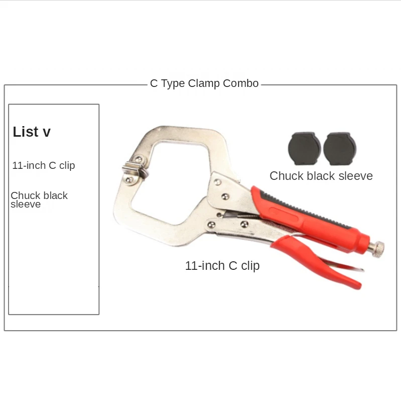11Inch C Clamp Clip Locking Plier Woodworking Tenon Locator Grip Vise Lock Jaw Swivel Pad
11Inch C Clamp Clip Locking Plier Woodworking Tenon Locator Grip Vise Lock Jaw Swivel Pad