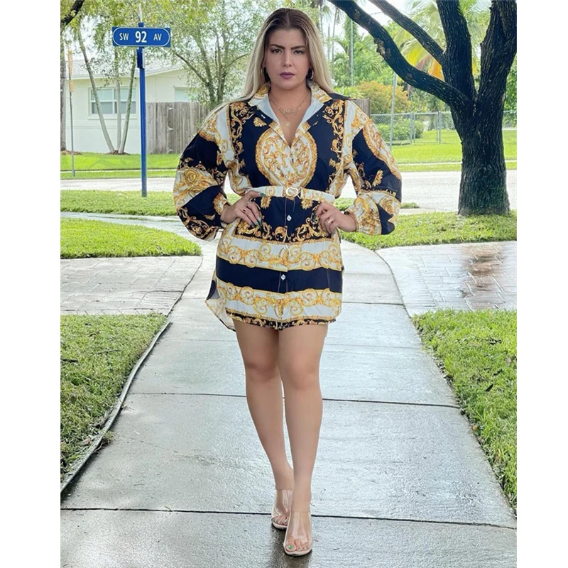 Fall 2021 Casual Loose Digital Print Shirtskirt Women's Long-Sleeve 2-color Optional Retro Party Dress
Fall 2021 Casual Loose Digital Print Shirtskirt Women's Long-Sleeve 2-color Optional Retro Party Dress