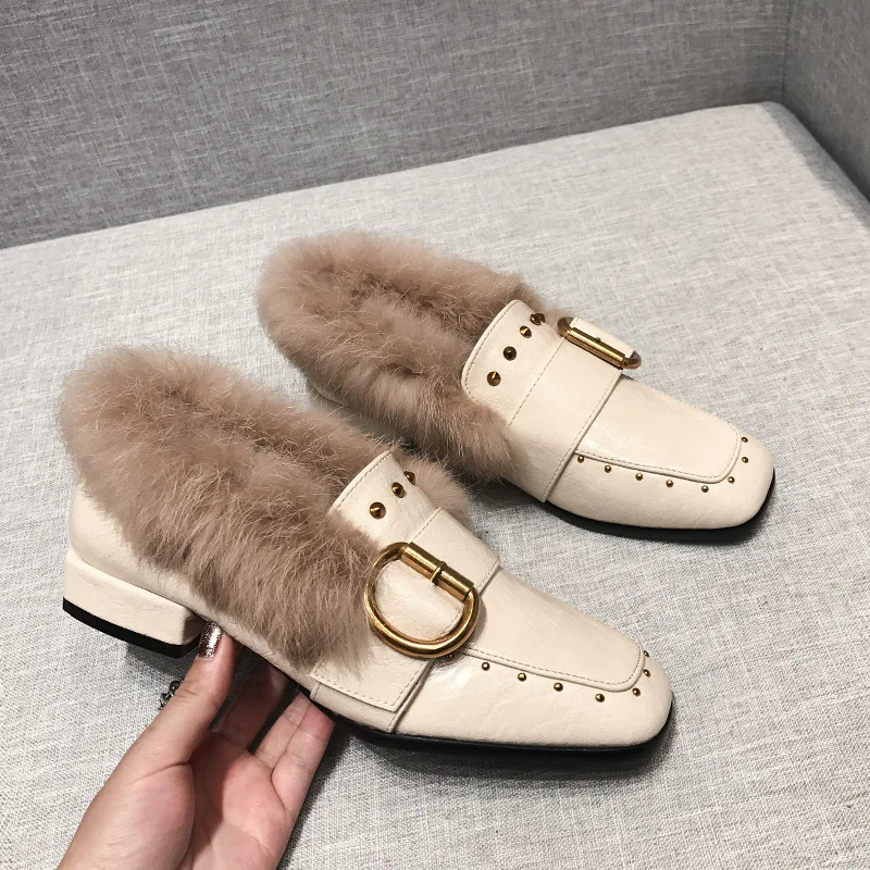 Women's Fur Shoes for Winter Wear 2020 New Soybean Shoes Women's Plush Cotton Shoes Thick Heel Rabbit Hair Single Shoes
Women's Fur Shoes for Winter Wear 2020 New Soybean Shoes Women's Plush Cotton Shoes Thick Heel Rabbit Hair Single Shoes