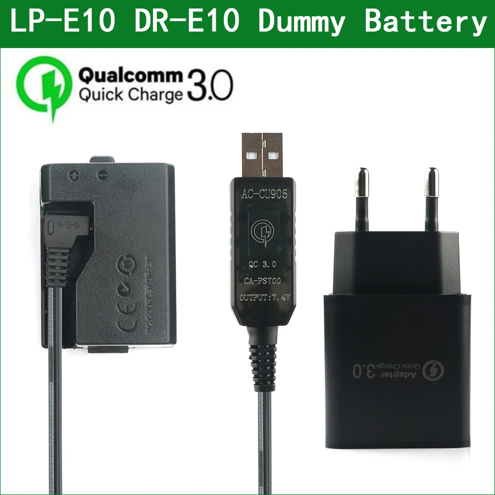 QC3.0 USB к фотомагнитному аккумулятору фотомодели E10 фотомагнитный соединитель