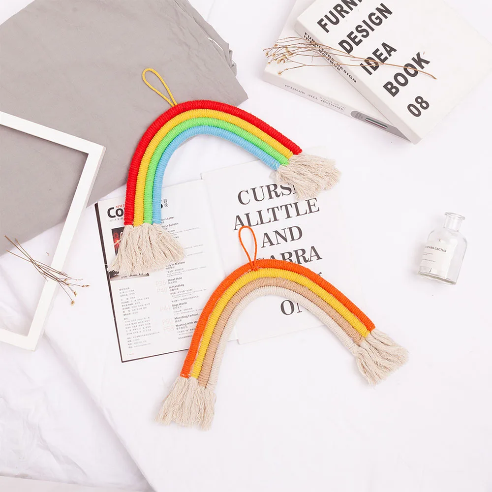 Rainbow Wall Decor Hanging Weaving Ornament Nordic Handmade Cotton Home Rainbow Decoration Baby Home Room Accessories HM0014 
Rainbow Wall Decor Hanging Weaving Ornament Nordic Handmade Cotton Home Rainbow Decoration Baby Home Room Accessories HM0014