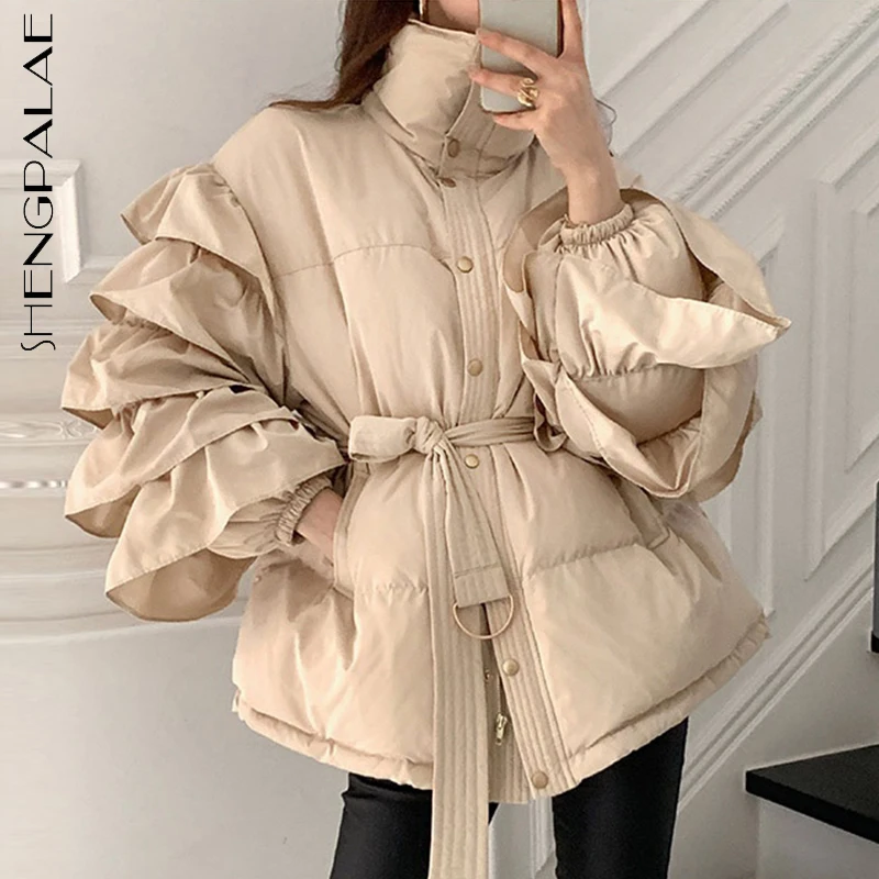 SHENGPALAE Fashion Solid Color Cotton Jacket Women's Winter 2021 New Stand Collar Butterfly Sleeve Zipper Short Coat Female Tide 
SHENGPALAE Fashion Solid Color Cotton Jacket Women's Winter 2021 New Stand Collar Butterfly Sleeve Zipper Short Coat Female Tide