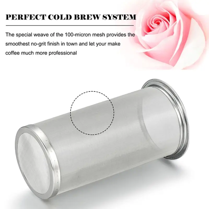 Stainless Steel Jar Cold Brew Coffee Maker and Iced Tea Infuser Loose Leaf Tea Mesh Filter Strainer
Stainless Steel Jar Cold Brew Coffee Maker and Iced Tea Infuser Loose Leaf Tea Mesh Filter Strainer
