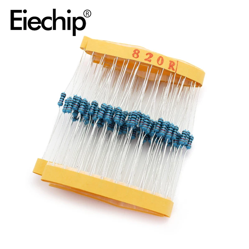 100pcs/lot 1/4W 1% Metal film resistor 820R 0.25W resistance 820 ohm Throught Hole
100pcs/lot 1/4W 1% Metal film resistor 820R 0.25W resistance 820 ohm Throught Hole