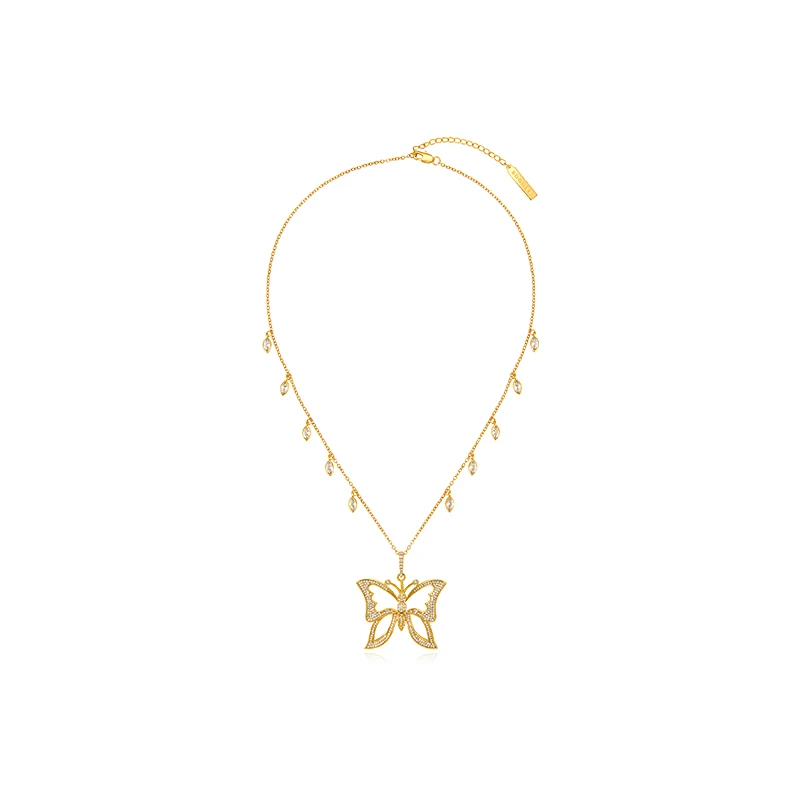 European and American fashion retro flash hollow butterfly clavicle chain feminine temperament luxury Necklace Jewelry
European and American fashion retro flash hollow butterfly clavicle chain feminine temperament luxury Necklace Jewelry