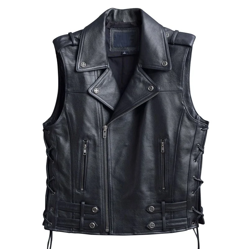 Genuine leather of men waistcoats, zipper, motorcycle bikers, sleeveless men's jackets streetwear waistcoat plus size XS-5XL
Genuine leather of men waistcoats, zipper, motorcycle bikers, sleeveless men's jackets streetwear waistcoat plus size XS-5XL
