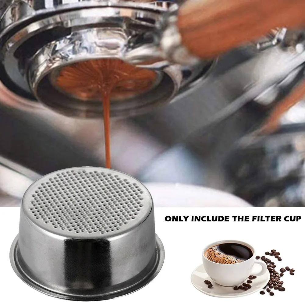 51mm Stainless Steel Filter Basket 2 Cups Single Wall Non-Pressurized Coffee Machine Filter Reusable Washable for Espresso Tools
51mm Stainless Steel Filter Basket 2 Cups Single Wall Non-Pressurized Coffee Machine Filter Reusable Washable for Espresso Tools