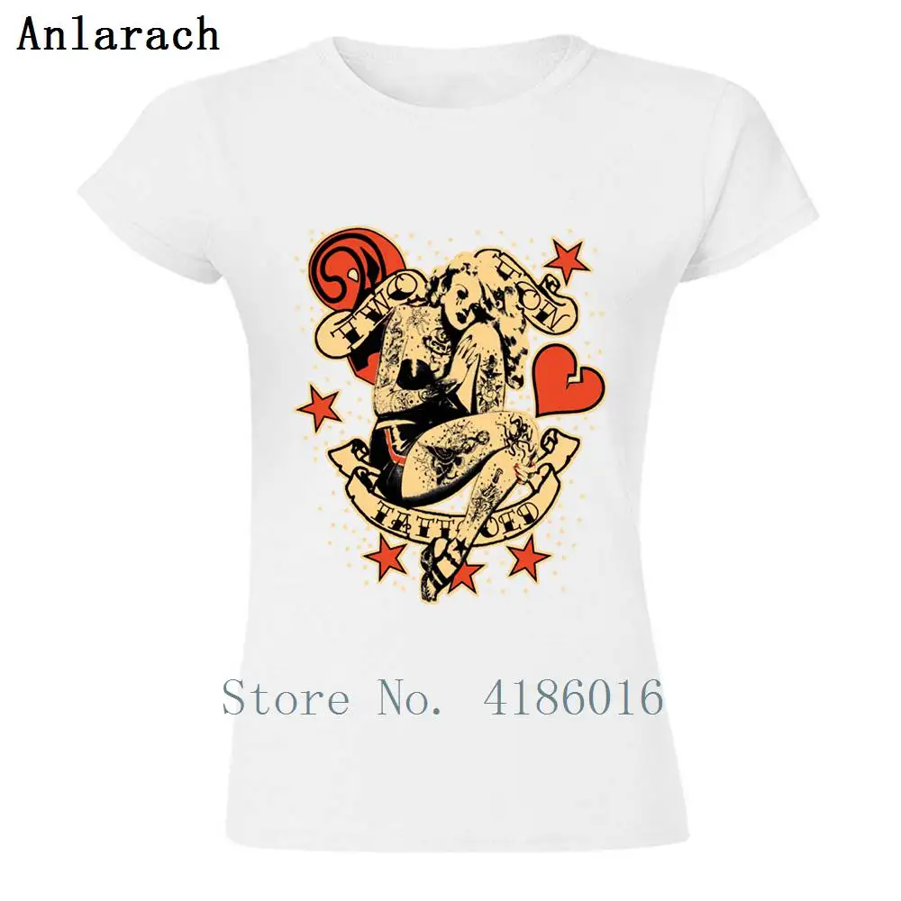 Screwed Tattooed Pin Up Zombie Women T Shirt Gift Tee Printed Cool Pictures Summer Humor Crew Neck | Женская одежда