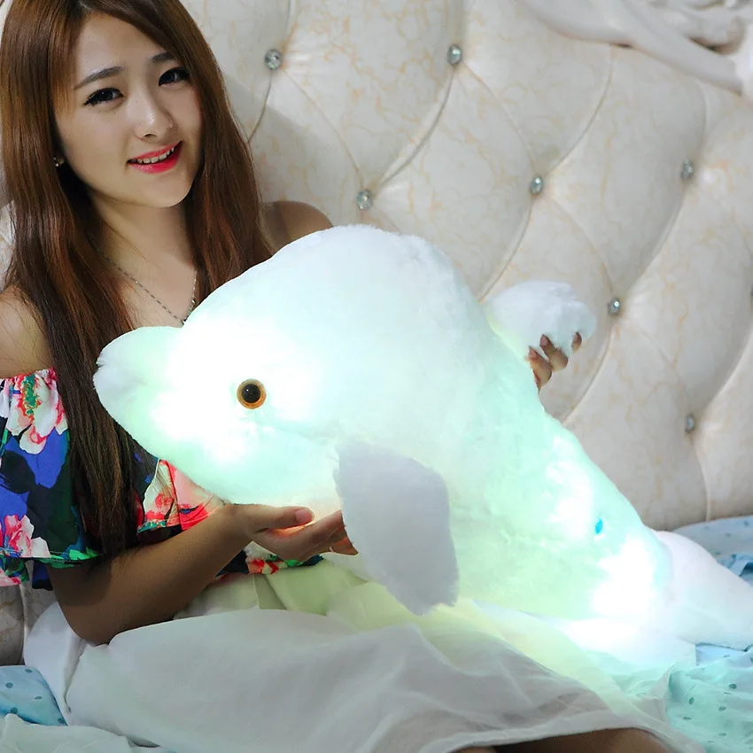 Flash only Colorful glowing dolphin doll induction type stuffed toys Stuffed dolphin
Flash only Colorful glowing dolphin doll induction type stuffed toys Stuffed dolphin