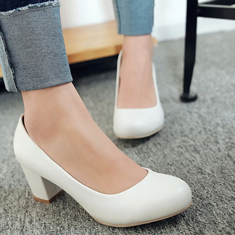 Block Heel Dress Pumps Women Shoes High Heels Spring 2020 Slip on Round Toe Ladies Office Shoes Black White Pink Blue Plus Size
Block Heel Dress Pumps Women Shoes High Heels Spring 2020 Slip on Round Toe Ladies Office Shoes Black White Pink Blue Plus Size