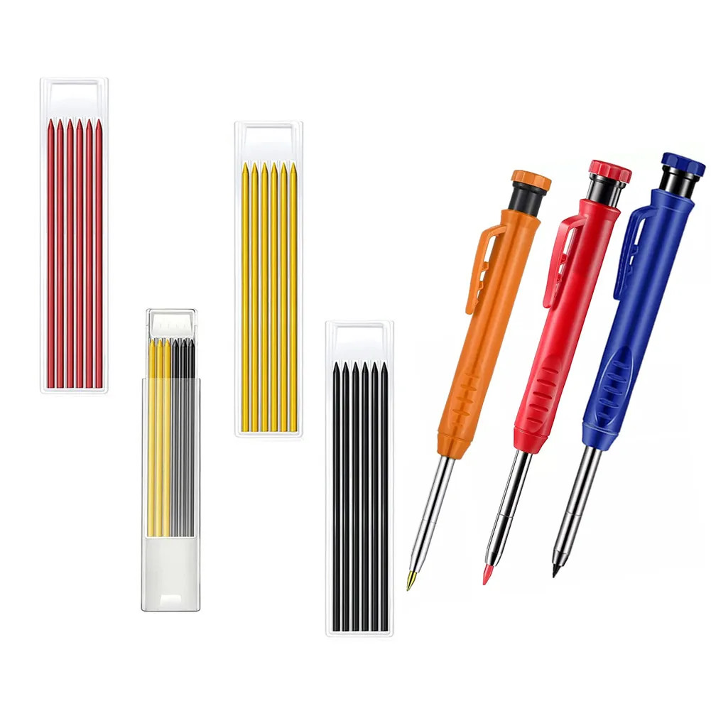 Solid Carpenter Pencil Set With Built-In Sharpener Deep Hole Mechanical Pencil For Scribe Tool Carpenter Pencil Carpenter Tools
Solid Carpenter Pencil Set With Built-In Sharpener Deep Hole Mechanical Pencil For Scribe Tool Carpenter Pencil Carpenter Tools