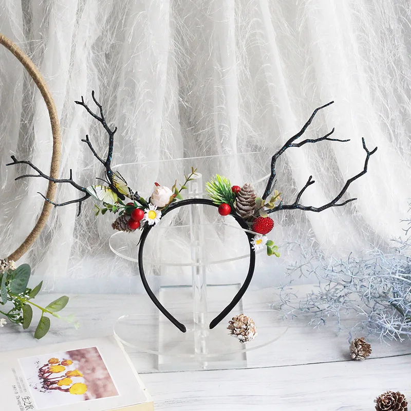 Halloween Branch Antlers Headband Bird Butterfly Bear Headgear Christmas Hair Band Female Party Decoration Gift 
Halloween Branch Antlers Headband Bird Butterfly Bear Headgear Christmas Hair Band Female Party Decoration Gift