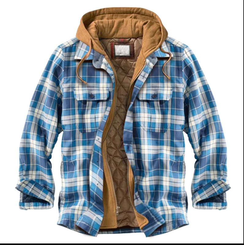 Men's Plaid Hoodie Coat 2021 Autumn Winter Fashion New Zipper Design Long Sleeve Woolen Coat Cotton Padded Jacket
Men's Plaid Hoodie Coat 2021 Autumn Winter Fashion New Zipper Design Long Sleeve Woolen Coat Cotton Padded Jacket
