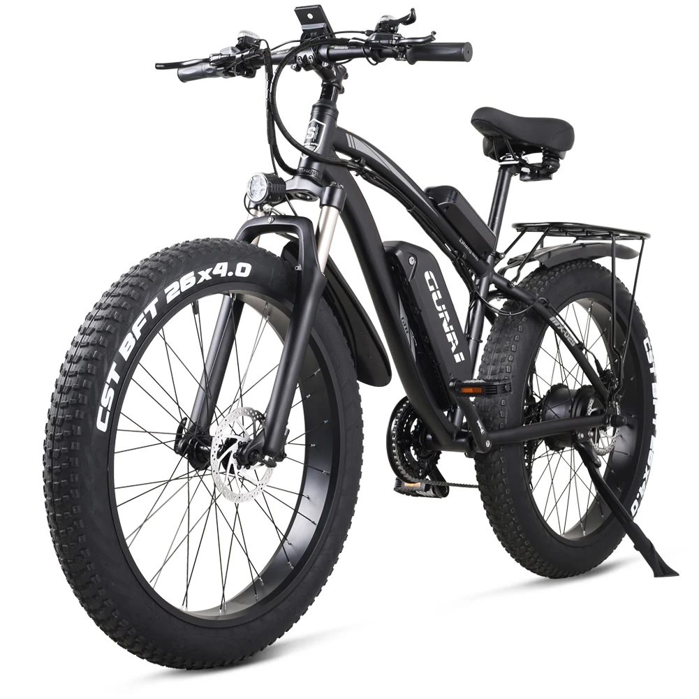 GUNAI Electric Bike Fat Bike 26*4.0 Tire Bicycle 1000w 48V 21 Speed Aluminum Alloy Electric Mountain Bicycle with Rear Seat
GUNAI Electric Bike Fat Bike 26*4.0 Tire Bicycle 1000w 48V 21 Speed Aluminum Alloy Electric Mountain Bicycle with Rear Seat