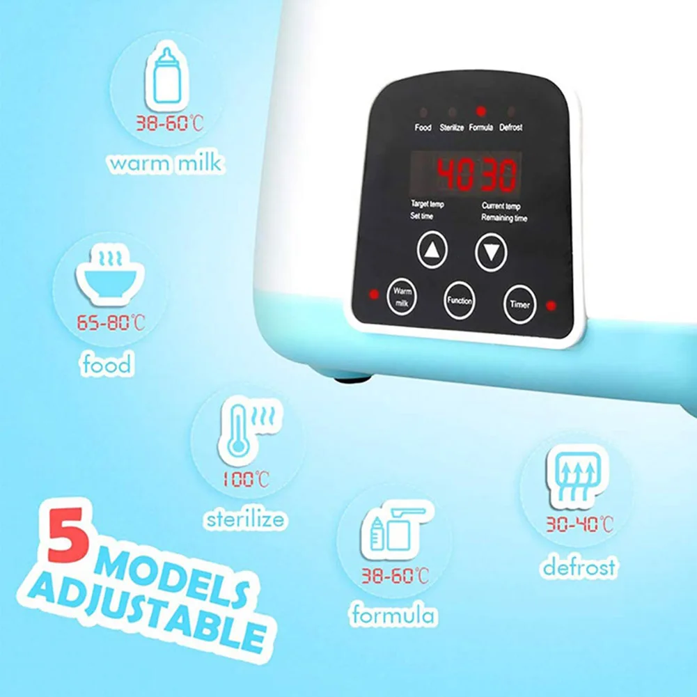 6 in 1 Milk Bottle Sterilizers Remote Control Automatic Intelligent Thermostat Baby Bottle Warmers Disinfection Box Fast Warm
6 in 1 Milk Bottle Sterilizers Remote Control Automatic Intelligent Thermostat Baby Bottle Warmers Disinfection Box Fast Warm