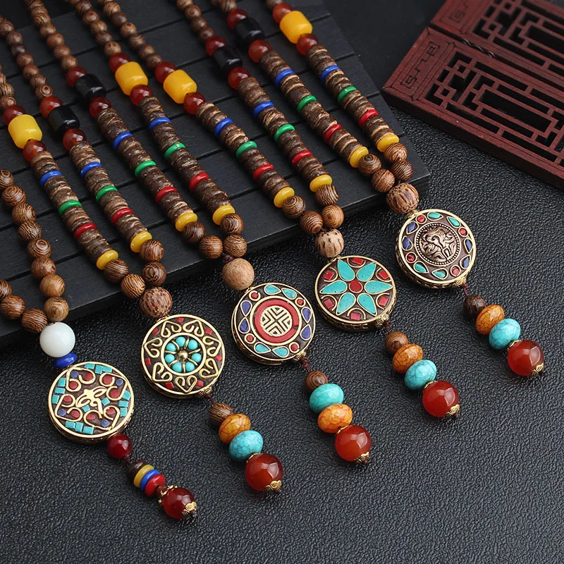 Handmade Nepal Ethnic Necklace Circle For Women Long Tassel Beaded Pendant Necklace For Girl Wood Jewelry Dropshipping
Handmade Nepal Ethnic Necklace Circle For Women Long Tassel Beaded Pendant Necklace For Girl Wood Jewelry Dropshipping
