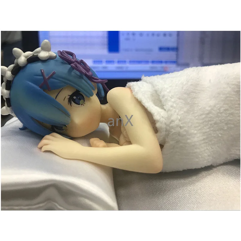 22cm anime Life in the world starting from zero Rem PVC action figure toys Sleeping position Rem figure collectible model toys 
22cm anime Life in the world starting from zero Rem PVC action figure toys Sleeping position Rem figure collectible model toys