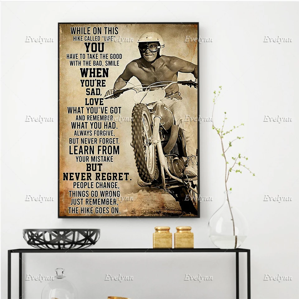 Motocross Dirt Bike Biker Poster While On This Hike Called Life You Have To Take Wall Art Prints Home Decor Canvas FloatingFrame
Motocross Dirt Bike Biker Poster While On This Hike Called Life You Have To Take Wall Art Prints Home Decor Canvas FloatingFrame