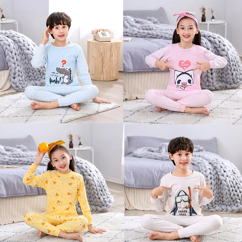 O-Neck Children Clothing Set Kids Cartoon Sleepwear Baby Pajamas Autumn Cotton Nightwear Boys Girls Animal Pyjamas Pijamas Set
O-Neck Children Clothing Set Kids Cartoon Sleepwear Baby Pajamas Autumn Cotton Nightwear Boys Girls Animal Pyjamas Pijamas Set