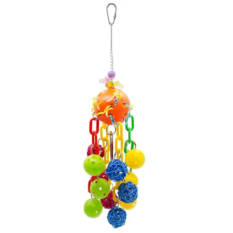 Colorful Chain Brushed Grass Rattan Hole Ball Birds Swing Chewing Nibble Toy 
Colorful Chain Brushed Grass Rattan Hole Ball Birds Swing Chewing Nibble Toy
