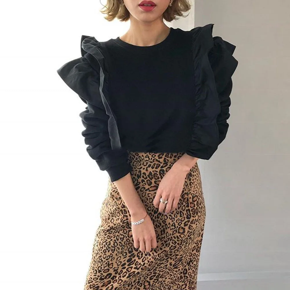 2021 Spring Fashion Hoodie All-match Solid Color Ruffled Women New In Tops Korean Casual Pullover Japanese Female Long Sleeve
2021 Spring Fashion Hoodie All-match Solid Color Ruffled Women New In Tops Korean Casual Pullover Japanese Female Long Sleeve
