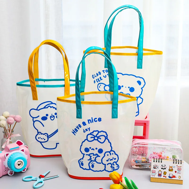 Semitransparent PVC Jelly Beach Bag Cute Cartoon Handbag Reticule Large Capacity Single-shoulder Bag Cosmetic Bag for Girl Women
Semitransparent PVC Jelly Beach Bag Cute Cartoon Handbag Reticule Large Capacity Single-shoulder Bag Cosmetic Bag for Girl Women