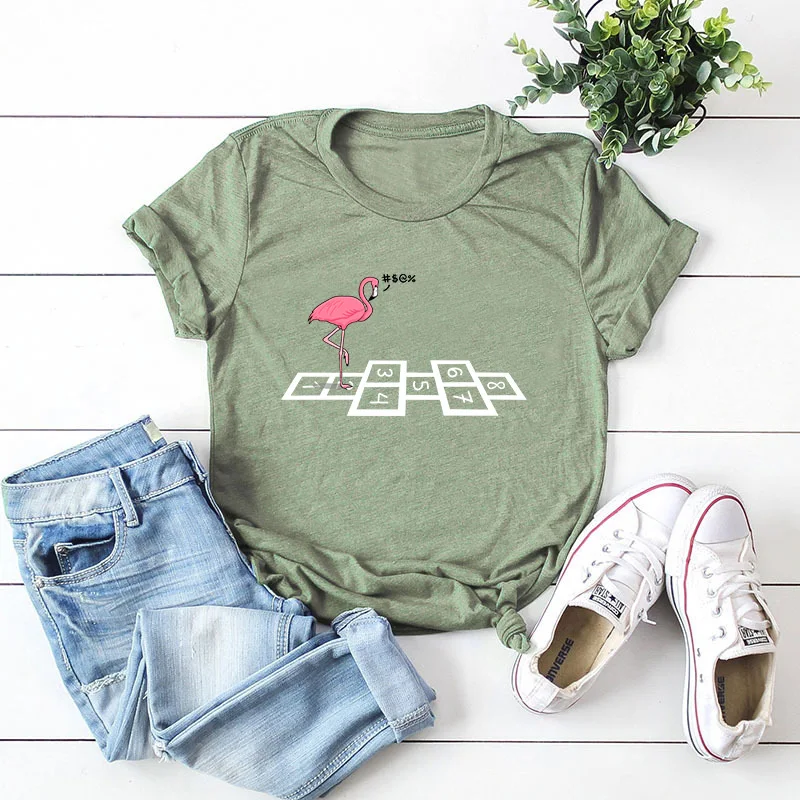 Funny Crane Printed Women Tshirts 100% Cotton Cartoon Short Sleeve Plus Size S-5XL T shirt for Women Summer O-Neck Top Tees
Funny Crane Printed Women Tshirts 100% Cotton Cartoon Short Sleeve Plus Size S-5XL T shirt for Women Summer O-Neck Top Tees