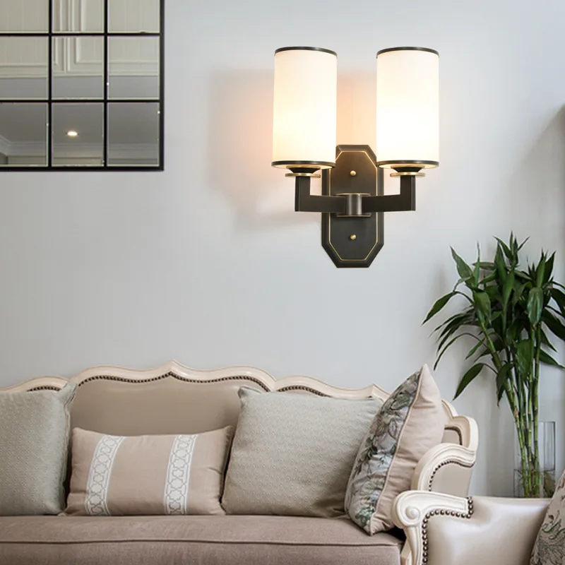 American all copper wall lamp living room background wall bedroom bedside lamp simple modern corridor aisle lamp Retro
American all copper wall lamp living room background wall bedroom bedside lamp simple modern corridor aisle lamp Retro
