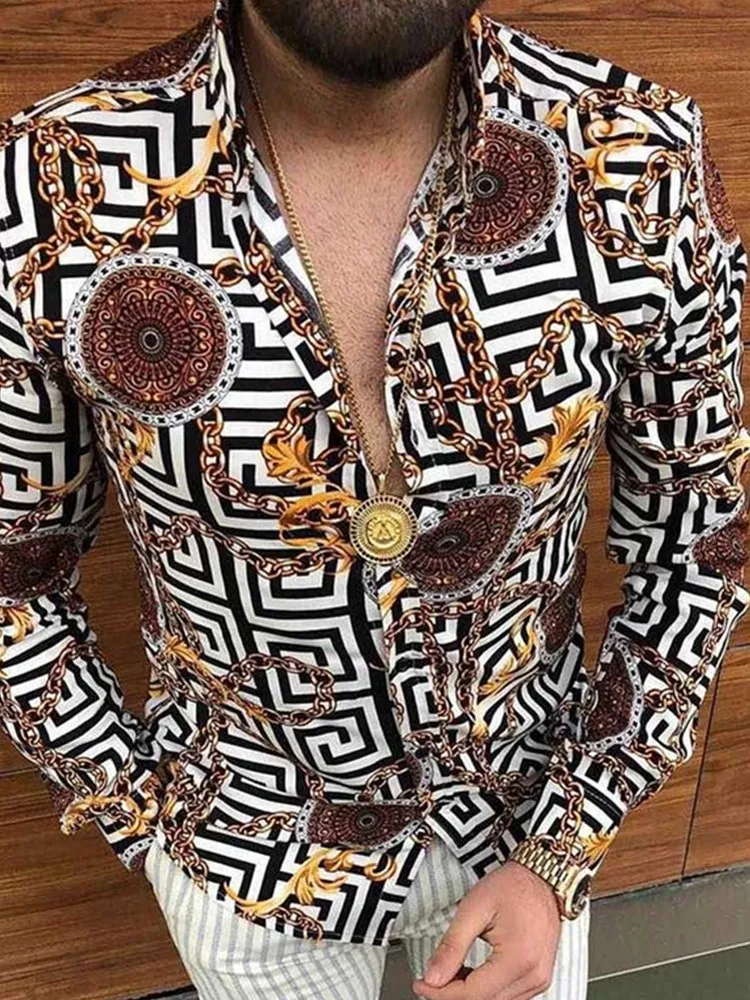 Autumn Street Fashion Casual Shirts Men brand Long Sleeve Shirt Floral Print Male Blouse Shirts Men top Clothes camisa masculina
Autumn Street Fashion Casual Shirts Men brand Long Sleeve Shirt Floral Print Male Blouse Shirts Men top Clothes camisa masculina