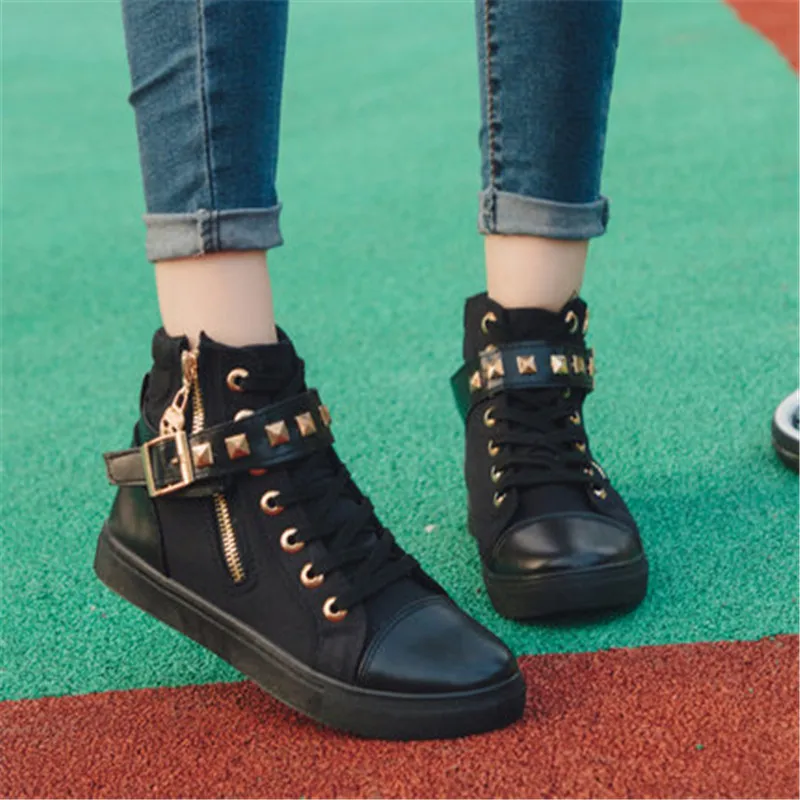 FeiYiTu Platform Shoes Woman Canvas Shoes Woman Increased Rivet Chaussures Femmes Fashion Tenis Feminino Casual Women Shoes
FeiYiTu Platform Shoes Woman Canvas Shoes Woman Increased Rivet Chaussures Femmes Fashion Tenis Feminino Casual Women Shoes