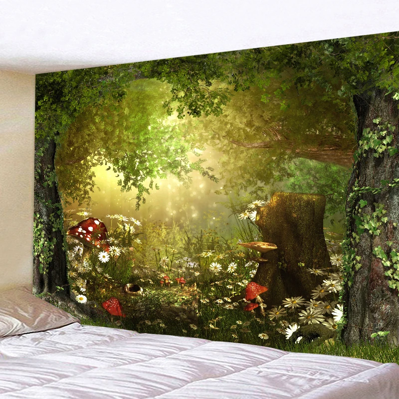 Large Beautiful Natural Forest Mushroom Tapestry Wall Hanging Hippie Landscape Ocean Tapestries Wall Art Cloth Home Room Decor 
Large Beautiful Natural Forest Mushroom Tapestry Wall Hanging Hippie Landscape Ocean Tapestries Wall Art Cloth Home Room Decor